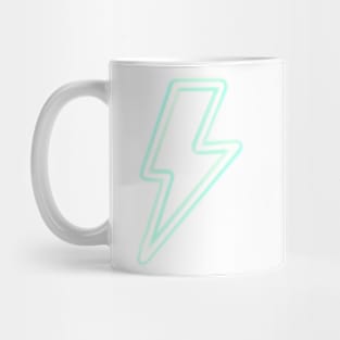 Lightning bolt blue neon sign Mug